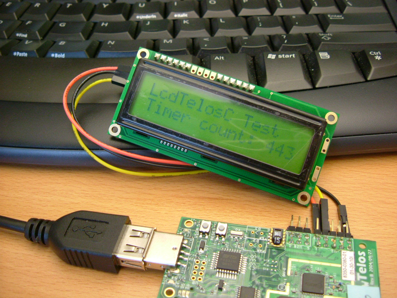 TelosB with LCD
